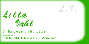 lilla vahl business card